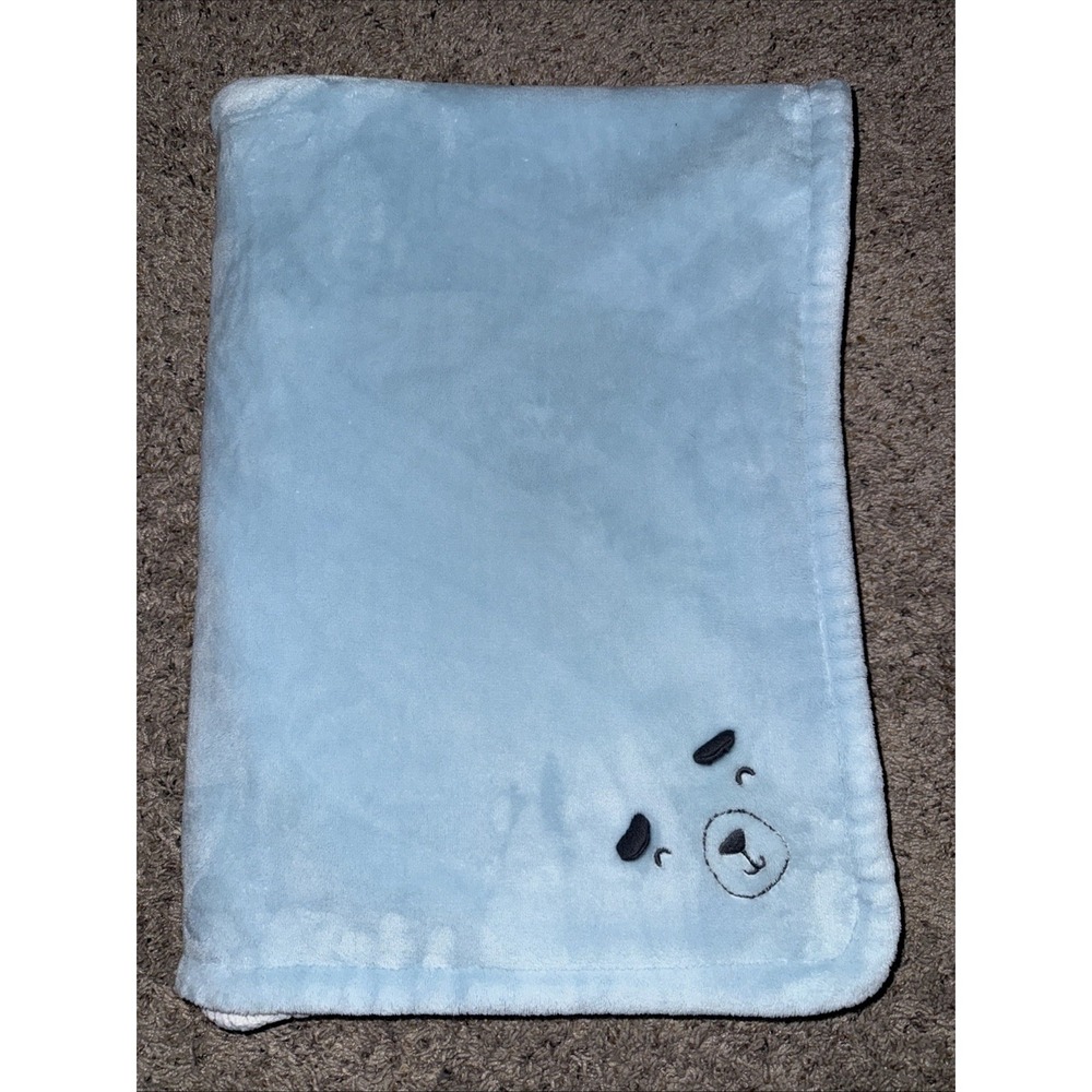 Carter's‎ Baby Blanket 30x40 Ears blue bear Sherpa Baby Blue